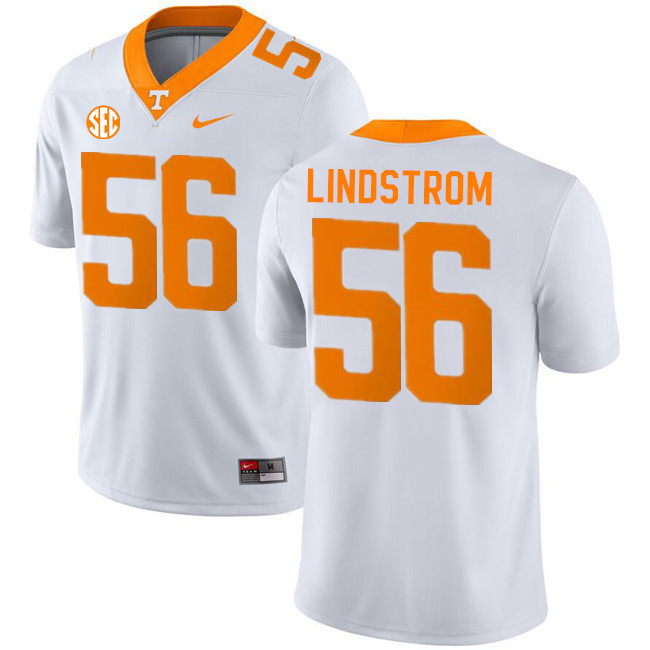 Men #56 Kellen Lindstrom Tennessee Volunteers College Football Jerseys Stitched-White